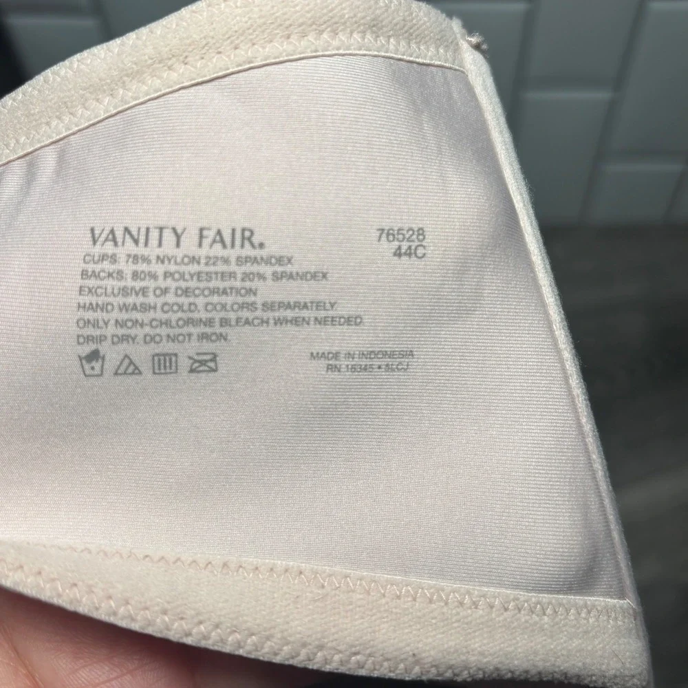 Vanity Fair Radiant Collection Full Coverage Underwire Bra Pink 44C 76528